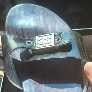 Chanel Wood Slides